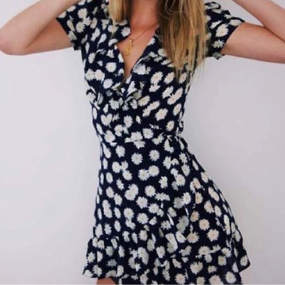 Old Navy Blue Ditsy Floral Dress
